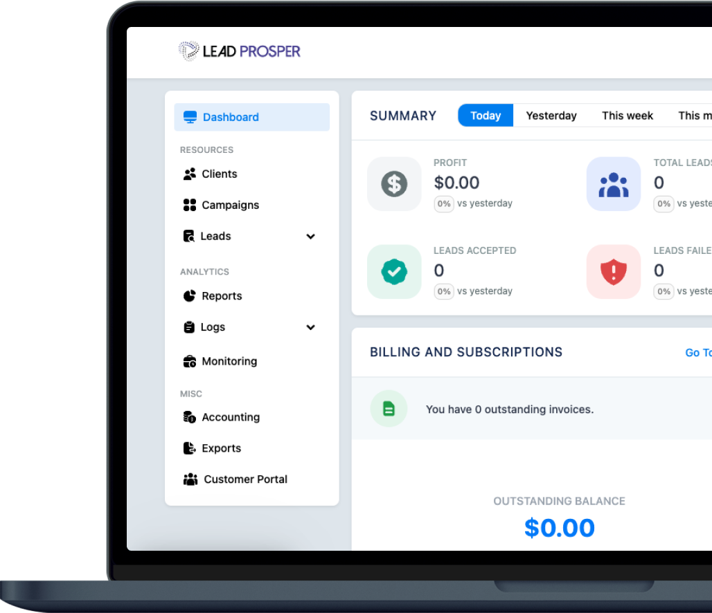 Lead Prosper Dashboard